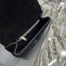 [REP 1:1] Saint Laurent Frosted Belt Fringe Perennial Messenger Bag Black For Women, Women's Bags 9.4in/24cm YSL