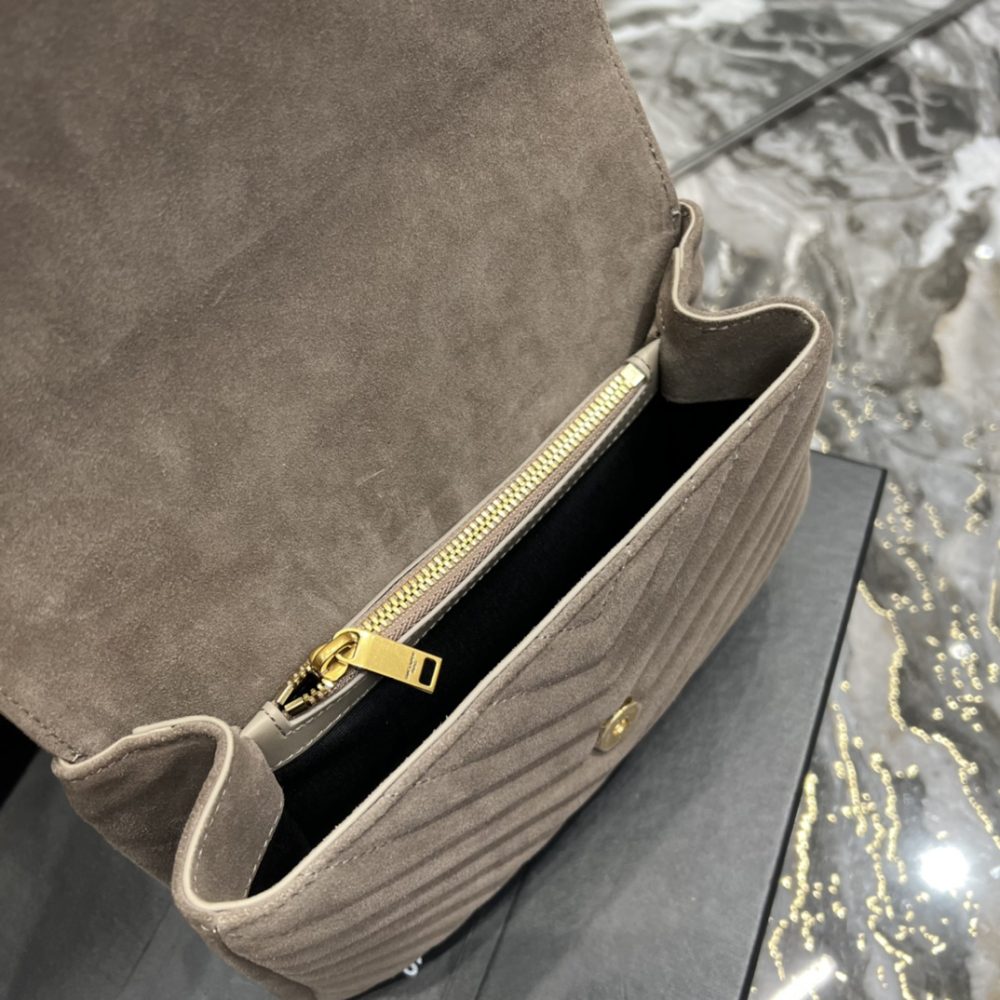[REP 1:1] Saint Laurent Frosted Belt Fringe Perennial Messenger Bag Gray For Women, Women's Bags 9.4in/24cm YSL - Image 4