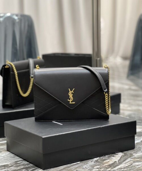 [REP 1:1] Saint Laurent Gaby Chain Bag Black With Gold Hardware For Women 10.4in/27cm YSL 6688641EL071000