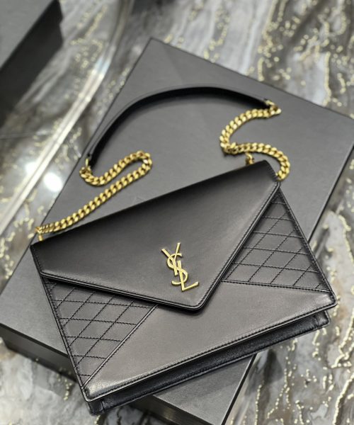 [REP 1:1] Saint Laurent Gaby Chain Bag Black With Gold Hardware For Women 10.4in/27cm YSL 6688641EL071000
