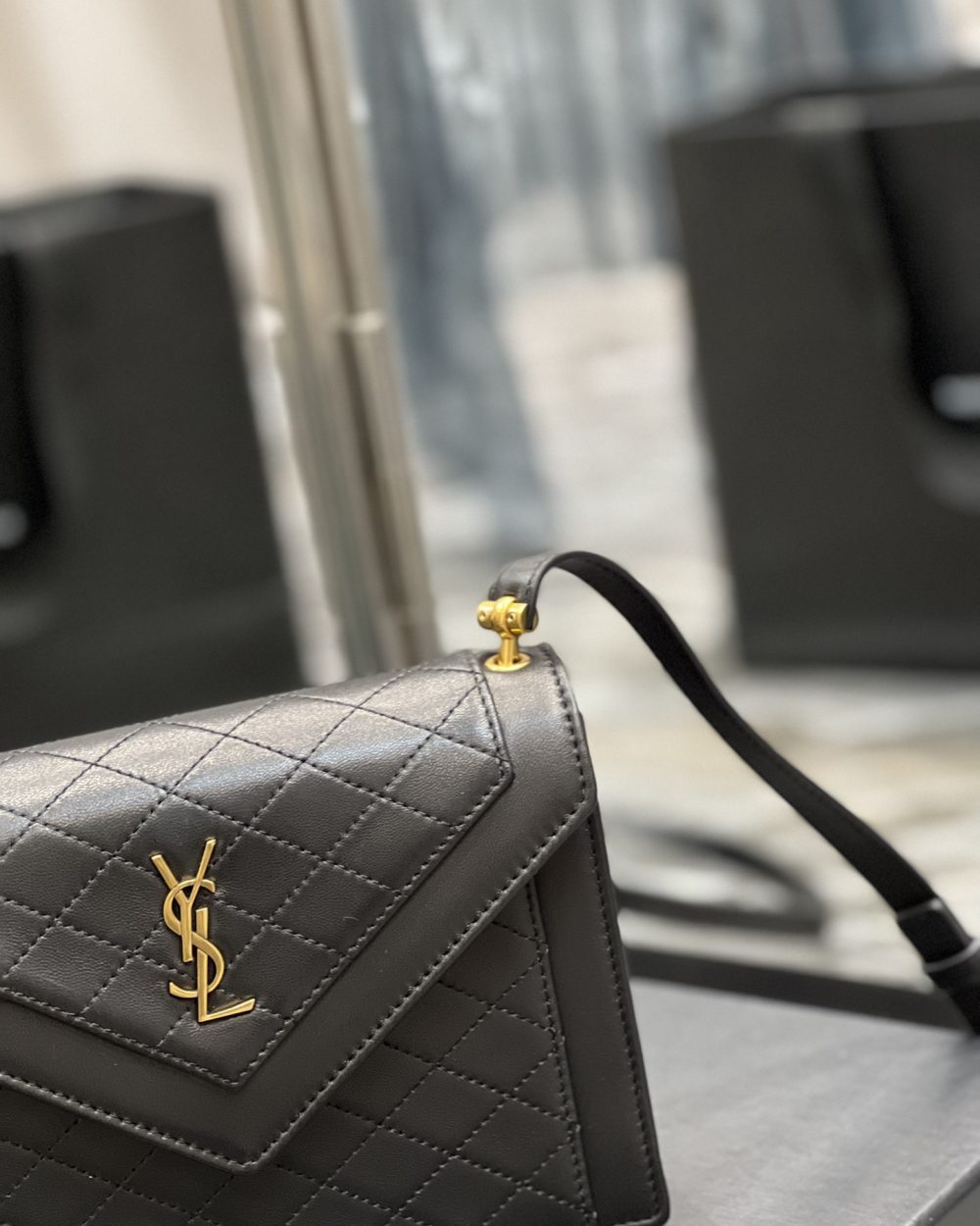 [REP 1:1] Saint Laurent Gaby Mini Satchel Black For Women, Women's Bags 7.9in/20cm YSL 6855741EL071000