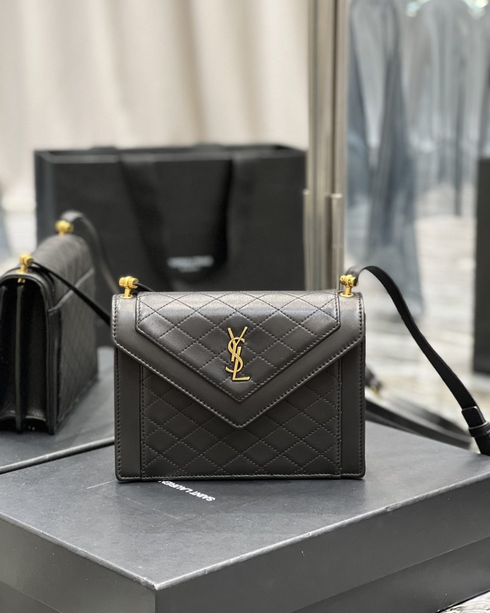 [REP 1:1] Saint Laurent Gaby Mini Satchel Black For Women, Women's Bags 7.9in/20cm YSL 6855741EL071000