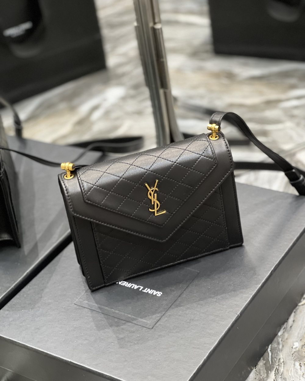 [REP 1:1] Saint Laurent Gaby Mini Satchel Black For Women, Women's Bags 7.9in/20cm YSL 6855741EL071000