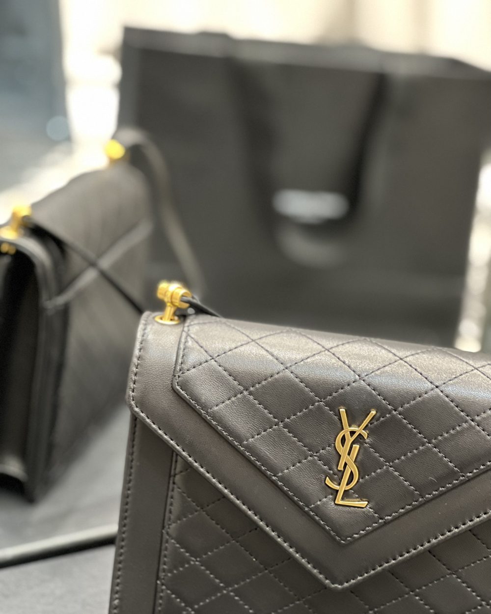 [REP 1:1] Saint Laurent Gaby Mini Satchel Black For Women, Women's Bags 7.9in/20cm YSL 6855741EL071000