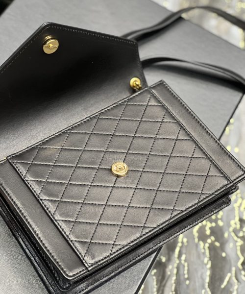 [REP 1:1] Saint Laurent Gaby Mini Satchel Black For Women, Women's Bags 7.9in/20cm YSL 6855741EL071000