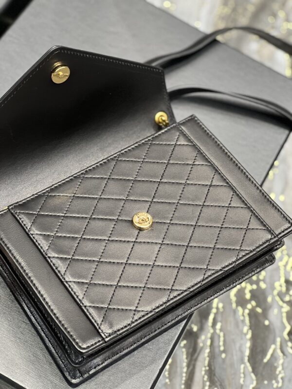 [REP 1:1] Saint Laurent Gaby Mini Satchel Black For Women, Women's Bags 7.9in/20cm YSL 6855741EL071000