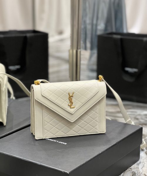 [REP 1:1] Saint Laurent Gaby Mini Satchel White For Women, Women's Bags 7.9in/20cm YSL 6855741EL079207