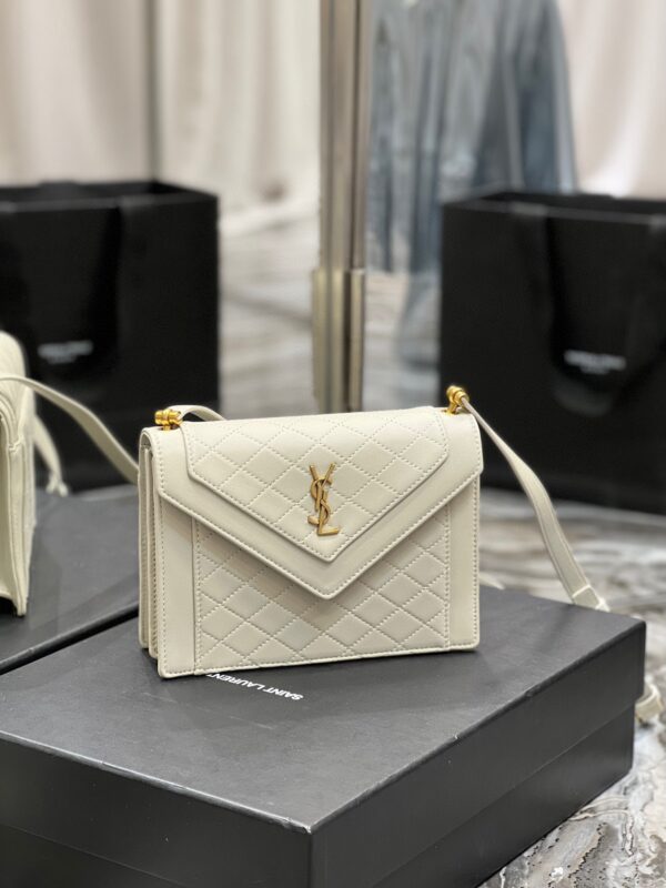 [REP 1:1] Saint Laurent Gaby Mini Satchel White For Women, Women's Bags 7.9in/20cm YSL 6855741EL079207