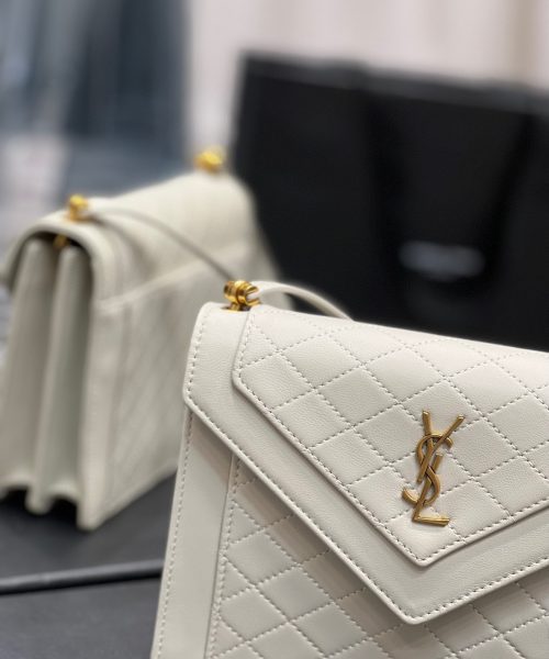 [REP 1:1] Saint Laurent Gaby Mini Satchel White For Women, Women's Bags 7.9in/20cm YSL 6855741EL079207