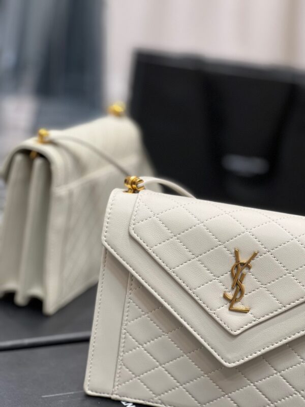 [REP 1:1] Saint Laurent Gaby Mini Satchel White For Women, Women's Bags 7.9in/20cm YSL 6855741EL079207