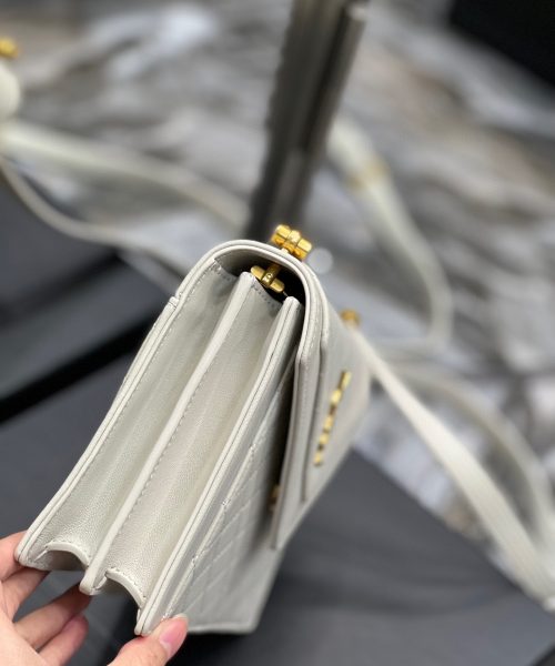 [REP 1:1] Saint Laurent Gaby Mini Satchel White For Women, Women's Bags 7.9in/20cm YSL 6855741EL079207