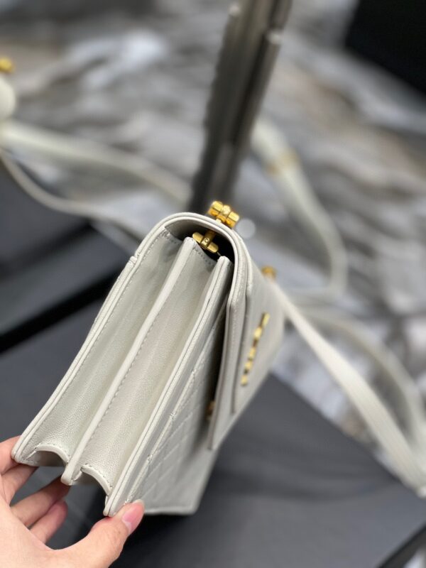 [REP 1:1] Saint Laurent Gaby Mini Satchel White For Women, Women's Bags 7.9in/20cm YSL 6855741EL079207