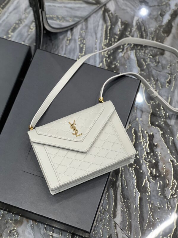 [REP 1:1] Saint Laurent Gaby Mini Satchel White For Women, Women's Bags 7.9in/20cm YSL 6855741EL079207