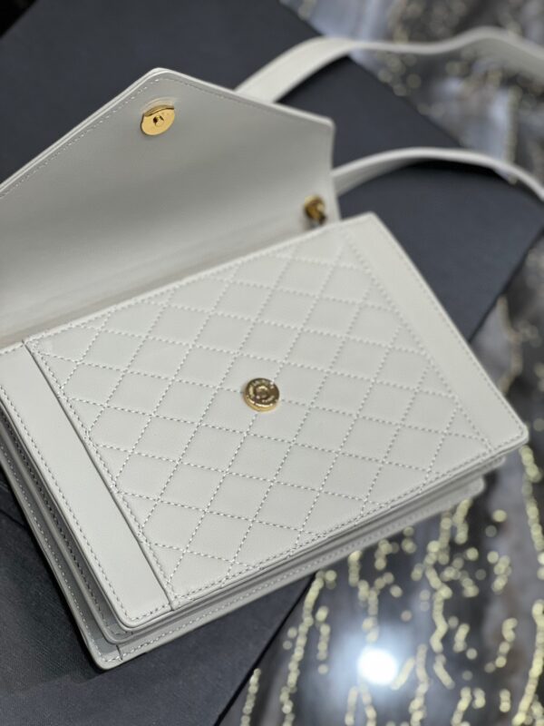 [REP 1:1] Saint Laurent Gaby Mini Satchel White For Women, Women's Bags 7.9in/20cm YSL 6855741EL079207
