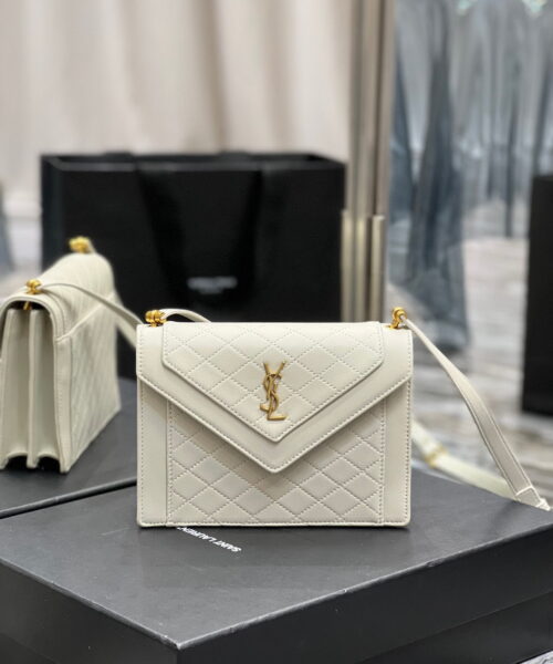 [REP 1:1] Saint Laurent Gaby Mini Satchel White For Women, Women's Bags 7.9in/20cm YSL 6855741EL079207