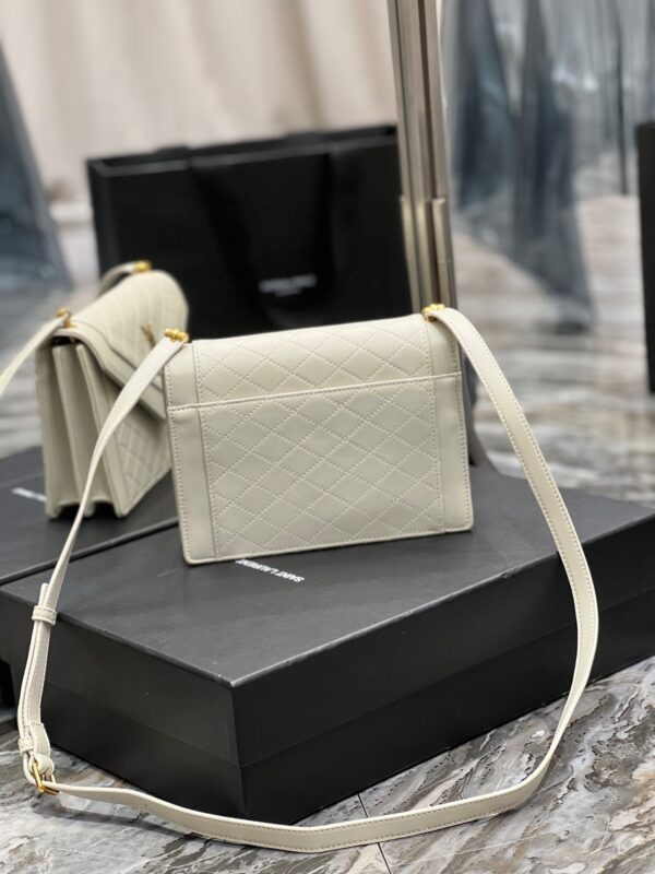[REP 1:1] Saint Laurent Gaby Mini Satchel White For Women, Women's Bags 7.9in/20cm YSL 6855741EL079207