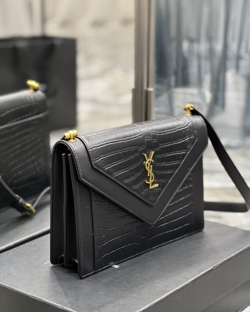 [REP 1:1] Saint Laurent Gaby Satchel Bag In Black With Gold Toned Hardware For Women 10.2in/26cm YSl 695724DZEUW1000
