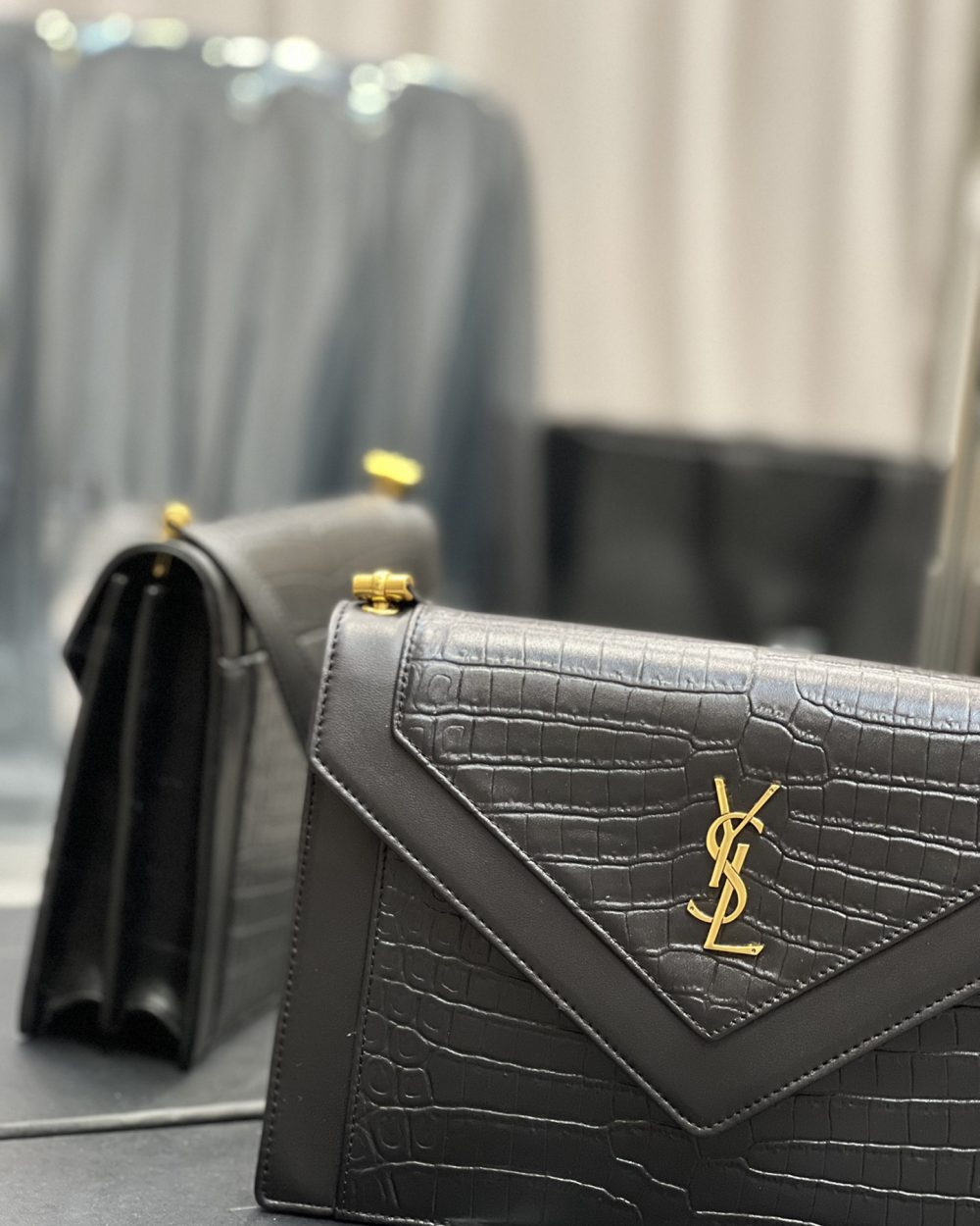 [REP 1:1] Saint Laurent Gaby Satchel Bag In Black With Gold Toned Hardware For Women 10.2in/26cm YSl 695724DZEUW1000