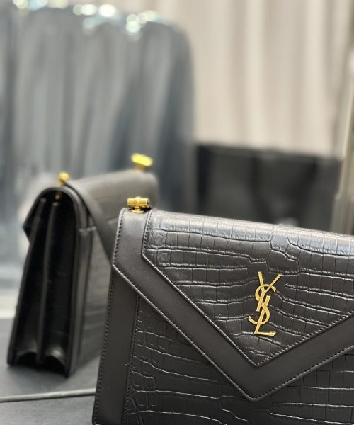 [REP 1:1] Saint Laurent Gaby Satchel Bag In Black With Gold Toned Hardware For Women 10.2in/26cm YSl 695724DZEUW1000