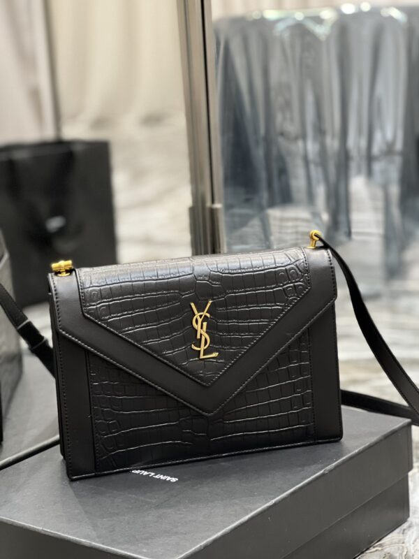 [REP 1:1] Saint Laurent Gaby Satchel Bag In Black With Gold Toned Hardware For Women 10.2in/26cm YSl 695724DZEUW1000