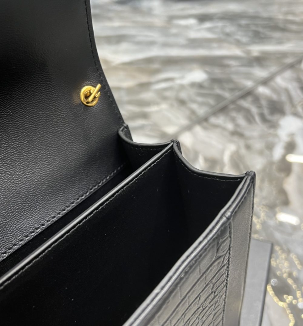 [REP 1:1] Saint Laurent Gaby Satchel Bag In Black With Gold Toned Hardware For Women 10.2in/26cm YSl 695724DZEUW1000