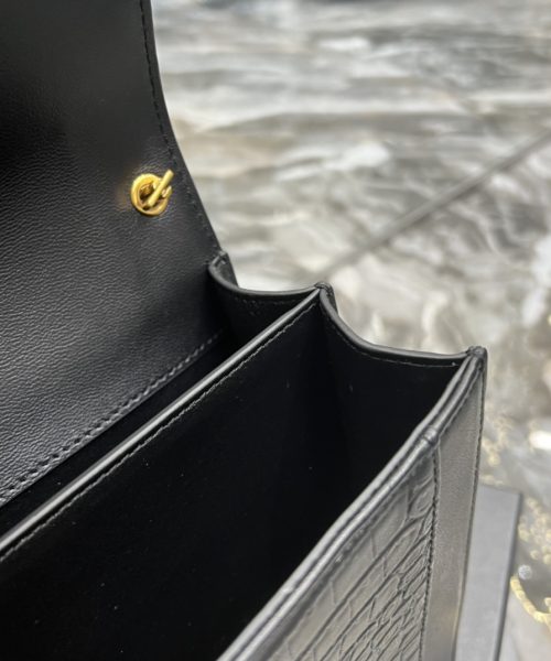 [REP 1:1] Saint Laurent Gaby Satchel Bag In Black With Gold Toned Hardware For Women 10.2in/26cm YSl 695724DZEUW1000