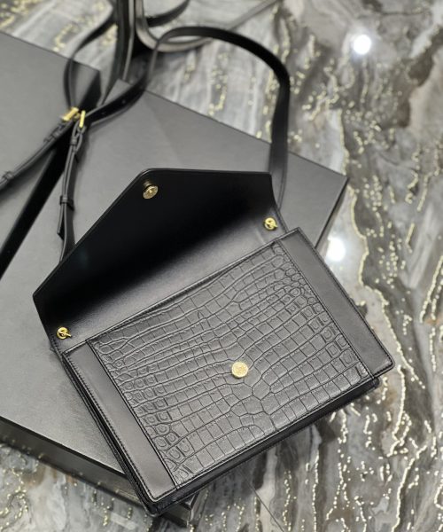 [REP 1:1] Saint Laurent Gaby Satchel Bag In Black With Gold Toned Hardware For Women 10.2in/26cm YSl 695724DZEUW1000