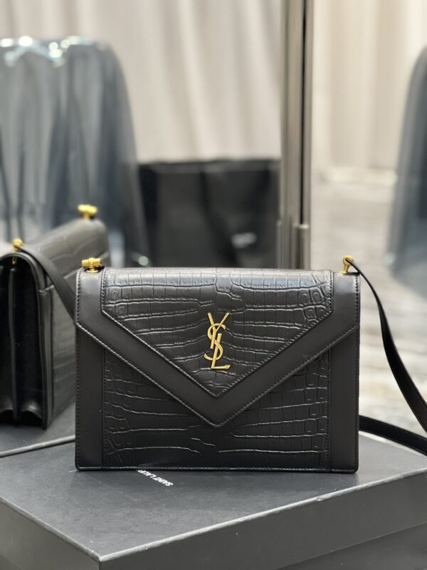 [REP 1:1] Saint Laurent Gaby Satchel Bag In Black With Gold Toned Hardware For Women 10.2in/26cm YSl 695724DZEUW1000