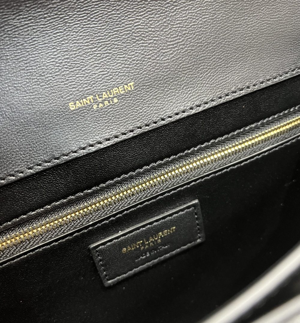 [REP 1:1] Saint Laurent Gaby Satchel Bag In Black With Gold Toned Hardware For Women 10.2in/26cm YSl 695724DZEUW1000