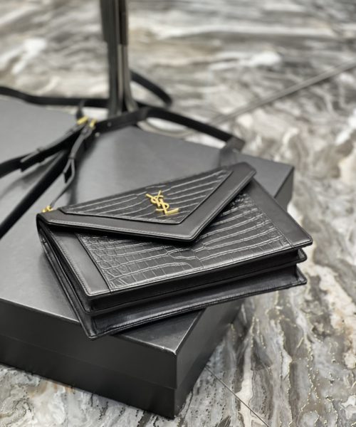 [REP 1:1] Saint Laurent Gaby Satchel Bag In Black With Gold Toned Hardware For Women 10.2in/26cm YSl 695724DZEUW1000