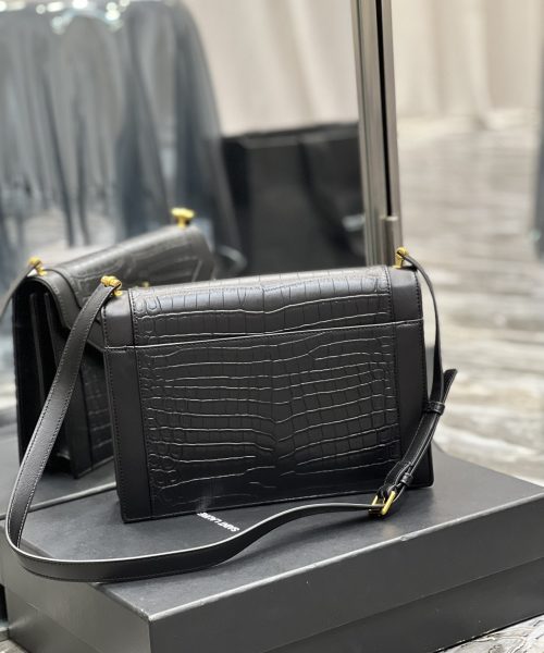[REP 1:1] Saint Laurent Gaby Satchel Bag In Black With Gold Toned Hardware For Women 10.2in/26cm YSl 695724DZEUW1000