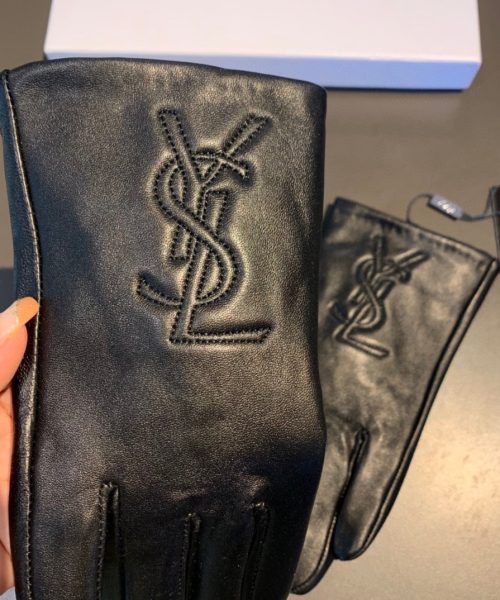 Saint Laurent Gloves In Black