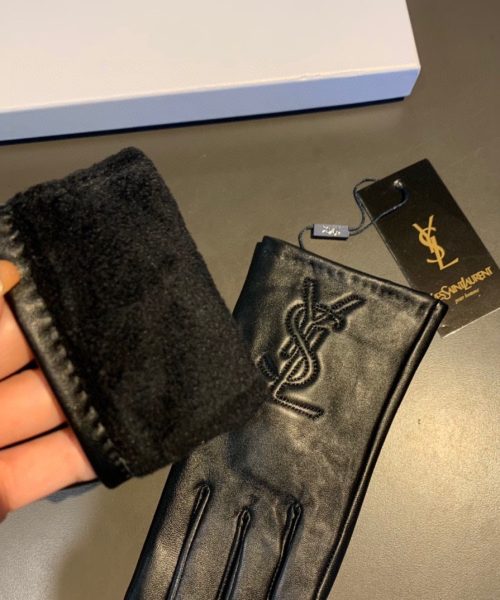 Saint Laurent Gloves In Black