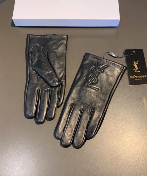 Saint Laurent Gloves In Black