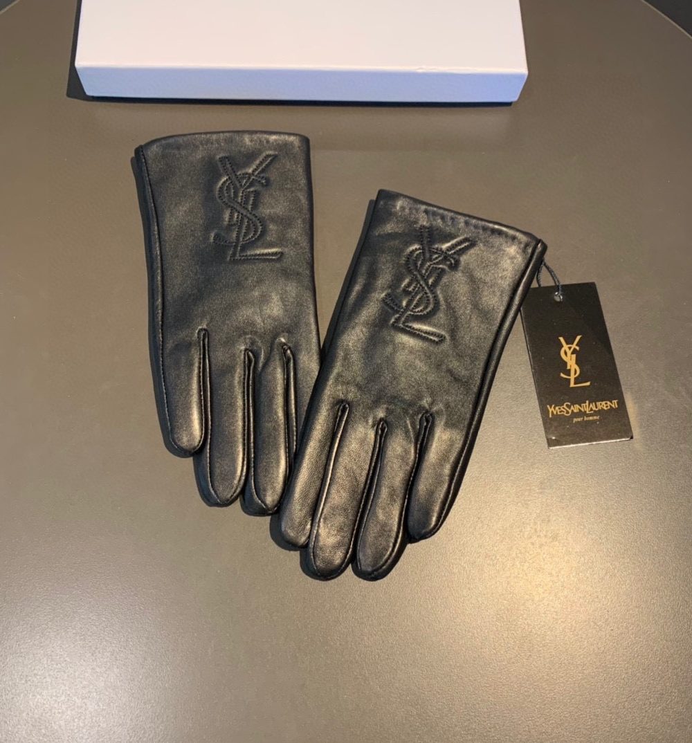 Saint Laurent Gloves In Black