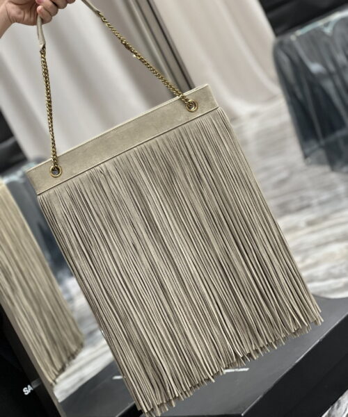 [REP 1:1] Saint Laurent Grace Ladies Tassel Beige For Women, Women's Bags 13.8in/35cm YSL