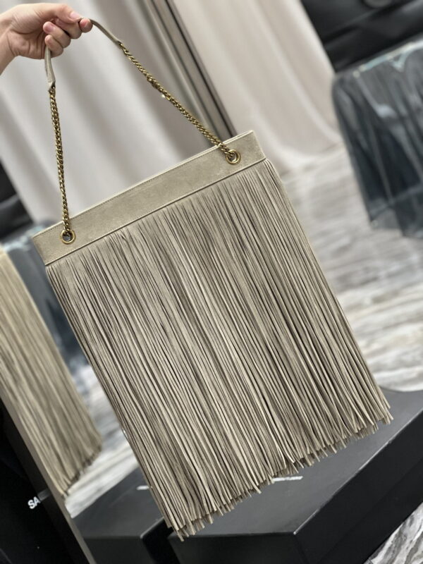 [REP 1:1] Saint Laurent Grace Ladies Tassel Beige For Women, Women's Bags 13.8in/35cm YSL