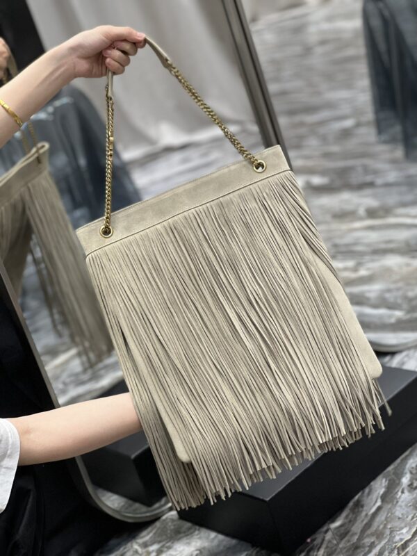 [REP 1:1] Saint Laurent Grace Ladies Tassel Beige For Women, Women's Bags 13.8in/35cm YSL