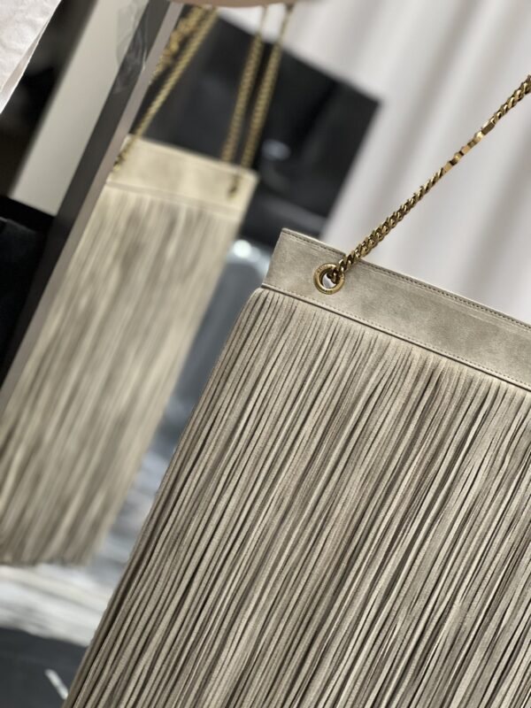 [REP 1:1] Saint Laurent Grace Ladies Tassel Beige For Women, Women's Bags 13.8in/35cm YSL