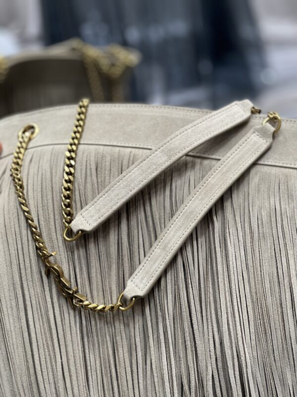 [REP 1:1] Saint Laurent Grace Ladies Tassel Beige For Women, Women's Bags 13.8in/35cm YSL