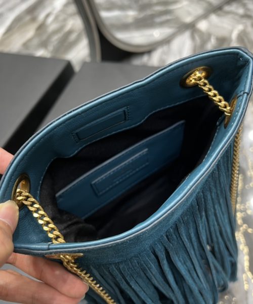 [REP 1:1] Saint Laurent Grace Ladies Tassel Blue For Women, Women's Bags 8.3in/21cm YSL