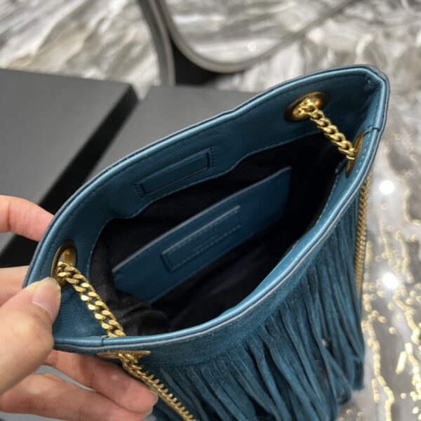 [REP 1:1] Saint Laurent Grace Ladies Tassel Blue For Women, Women's Bags 8.3in/21cm YSL