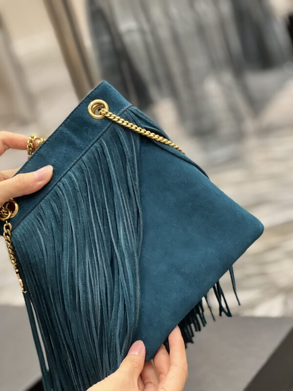 [REP 1:1] Saint Laurent Grace Ladies Tassel Blue For Women, Women's Bags 8.3in/21cm YSL