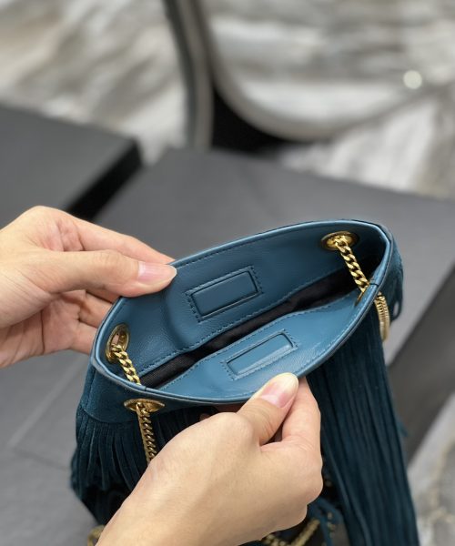 [REP 1:1] Saint Laurent Grace Ladies Tassel Blue For Women, Women's Bags 8.3in/21cm YSL