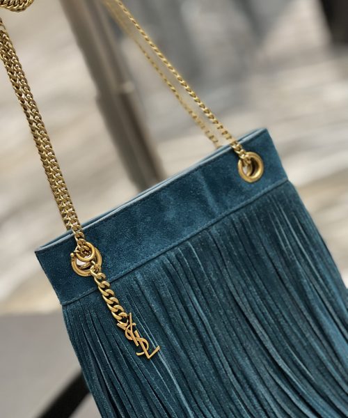 [REP 1:1] Saint Laurent Grace Ladies Tassel Blue For Women, Women's Bags 8.3in/21cm YSL