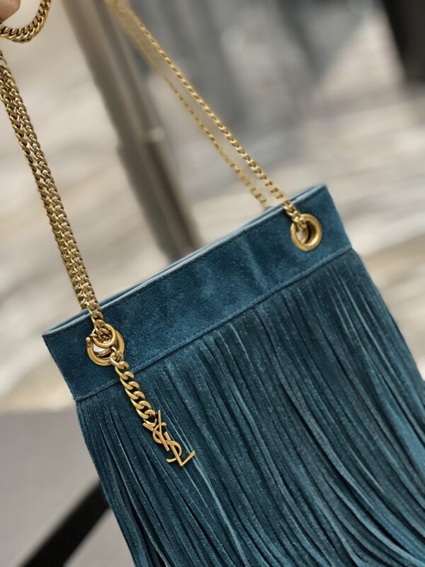 [REP 1:1] Saint Laurent Grace Ladies Tassel Blue For Women, Women's Bags 8.3in/21cm YSL