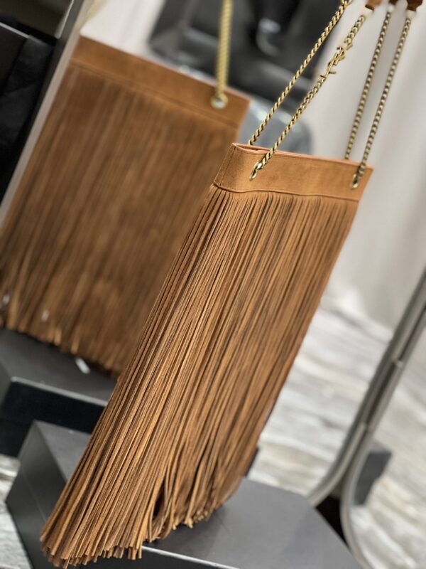 [REP 1:1] Saint Laurent Grace Ladies Tassel Brown For Women, Women's Bags 13.8in/35cm YSL‎
