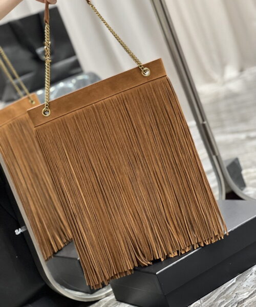 [REP 1:1] Saint Laurent Grace Ladies Tassel Brown For Women, Women's Bags 13.8in/35cm YSL‎