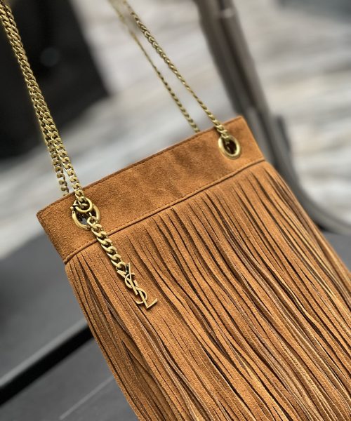 [REP 1:1] Saint Laurent Grace Ladies Tassel Brown For Women, Women's Bags 8.3in/21cm YSL