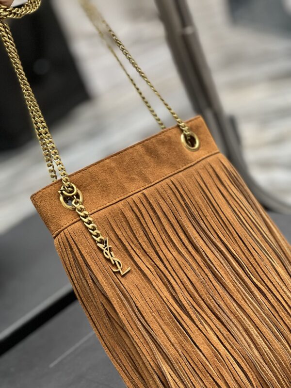 [REP 1:1] Saint Laurent Grace Ladies Tassel Brown For Women, Women's Bags 8.3in/21cm YSL